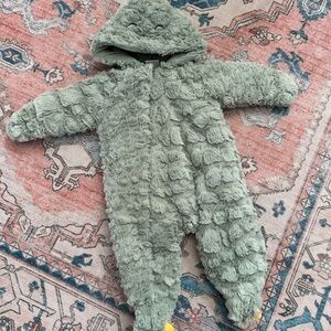 Koala Kids Fuzzy Green Hooded Donosaur Pram